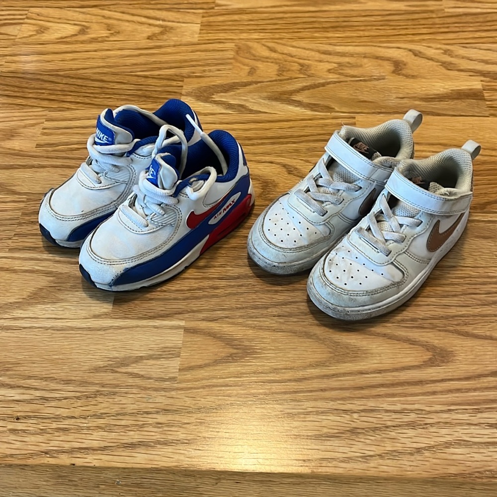 (2) Kids Nike Shoes Size 9C